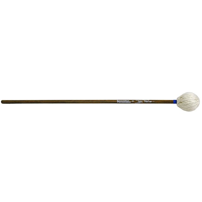 Innovative Percussion - IT1 - Bass Marimba Mallets -  White Yarn - Walnut Stained Birch