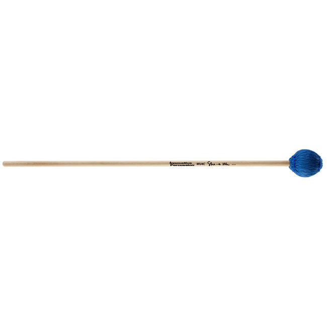 Innovative Percussion - WU4C - Medium Hard Concerto Marimba Mallets - Electric Blue Bamboo Cord - Birch