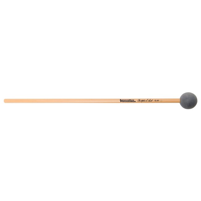 Innovative Percussion - CL-X1 - Medium Soft Xylophone Mallets - 1-1/16" Rubber Weighted - Dark Grey - Rattan