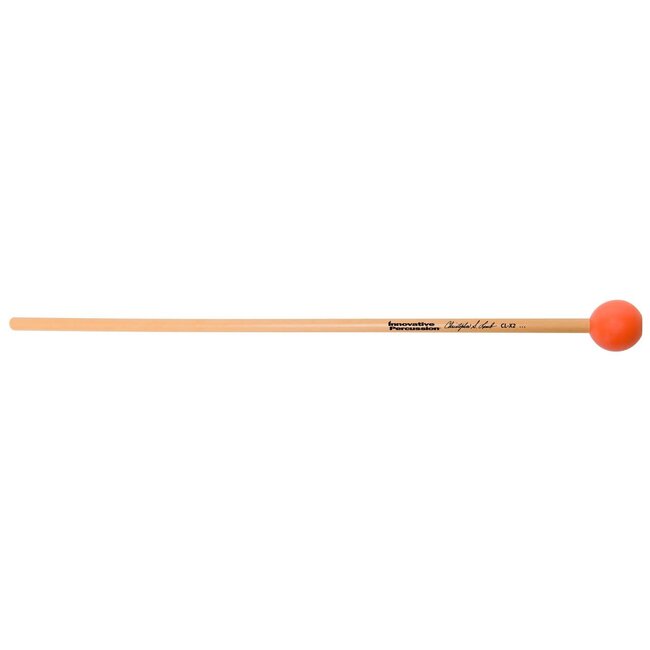 Innovative Percussion - CL-X2 - Medium Dark Xylophone Mallets - 1" Synthetic Top-Weighted - Orange - Rattan