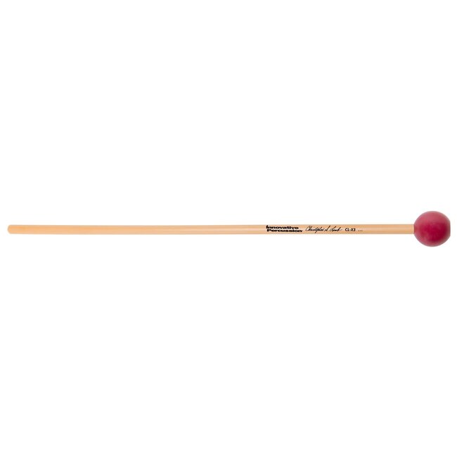 Innovative Percussion - CL-X3 - Hard Xylophone Mallets - 1" Synthetic Top-Weighted - Burgundy - Rattan