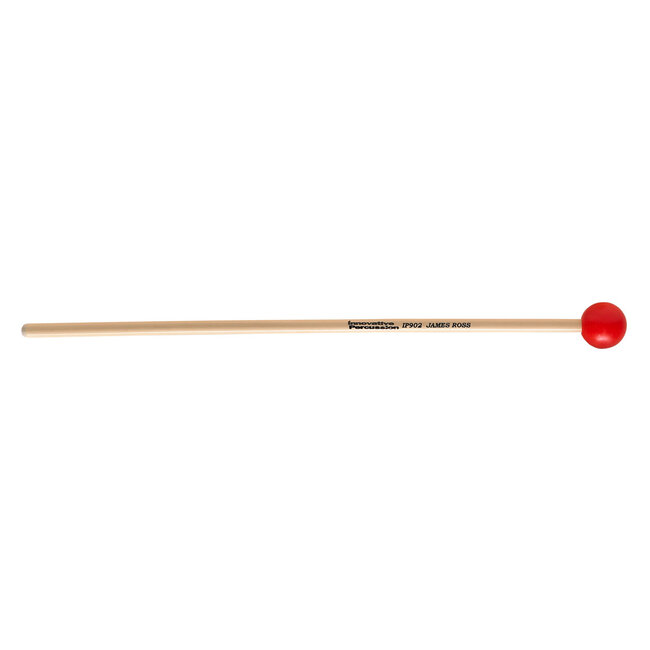 Innovative Percussion - IP902 - Medium Soft Xylophone / Glockenspiel Mallets - 1-1/8" Red - Rattan