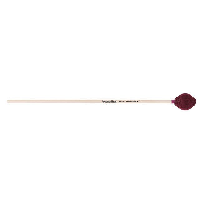 Innovative Percussion - IP4002.5 - Medium-Hard Marimba Mallets - Cranberry Yarn - Birch