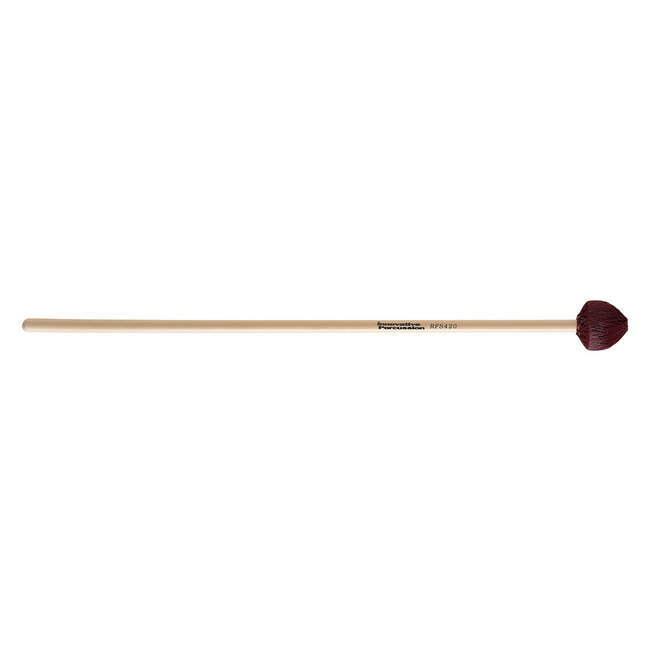 Innovative Percussion - RFS420 - Hard Vibraphone Mallets - Burgundy Cord - Rattan