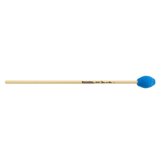 Innovative Percussion - WU4R - Medium Hard Marimba Mallets - Electric Blue Yarn - Rattan (Discontinued)