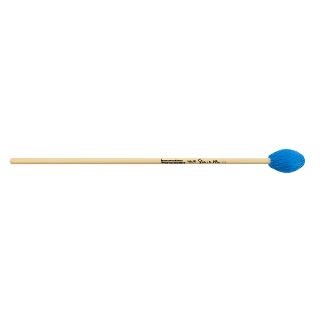 Innovative Percussion - WU5R - Hard Marimba Mallets - Electric Blue Yarn - Rattan (Discontinued)