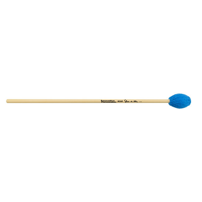 Innovative Percussion - WU6R - Very Hard Marimba Mallets - Electric Blue Yarn - Rattan (Discontinued)