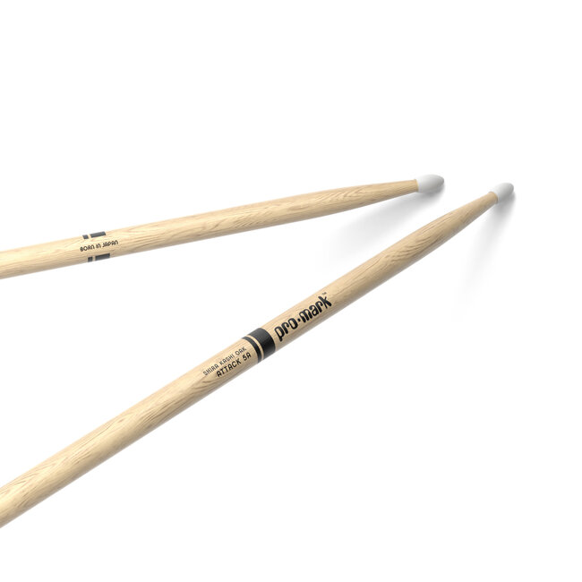 ProMark - PW5AN - Classic Attack 5A Shira Kashi Oak Drumstick, Oval Nylon Tip