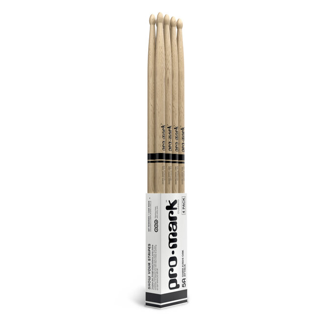 ProMark - PW5AW-4P - Classic Attack 5A Shira Kashi Oak Drumstick, Oval Wood Tip, 4-Pack