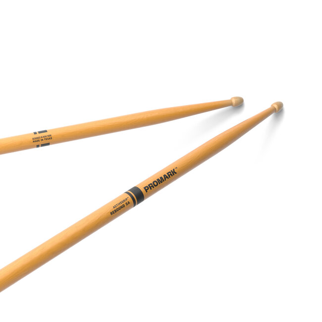 ProMark - R5AAGC - Rebound 5A ActiveGrip Clear Hickory Drumstick, Acorn Wood Tip