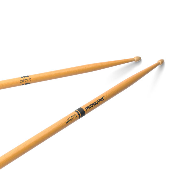 ProMark - R7AAGC - Rebound 7A ActiveGrip Clear Hickory Drumstick, Acorn Wood Tip