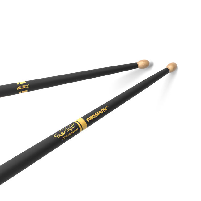 ProMark - PBSC-AG - Stephen Creighton Pipe Band ActiveGrip Maple Drumstick, Wood Tip