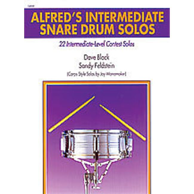 Alfred's Intermediate Snare Drum Solos - by Dave Black and Sandy Feldstein (Corps-Style Solos by Jay Wanamaker) - 00-16929
