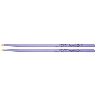 Zildjian Zildjian 400th Anniversary Drumsticks - Z5AACP-400 - Painted Purple Wood Acorn Tip 5A with Alchemy Design