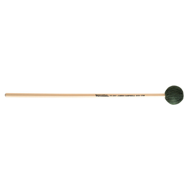 Innovative Percussion - JC-2SC - James Campbell Hard Suspended Cymbal Mallet - Green Yarn - Rattan (Discontinued)
