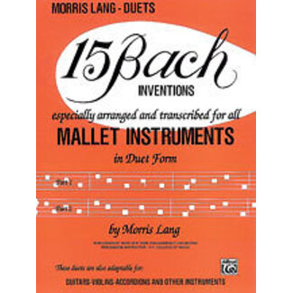 Alfred Publishing Co. 15 Bach Inventions - by [Johann Sebastian Bach] / arr. Morris Lang - 00-HAB00044