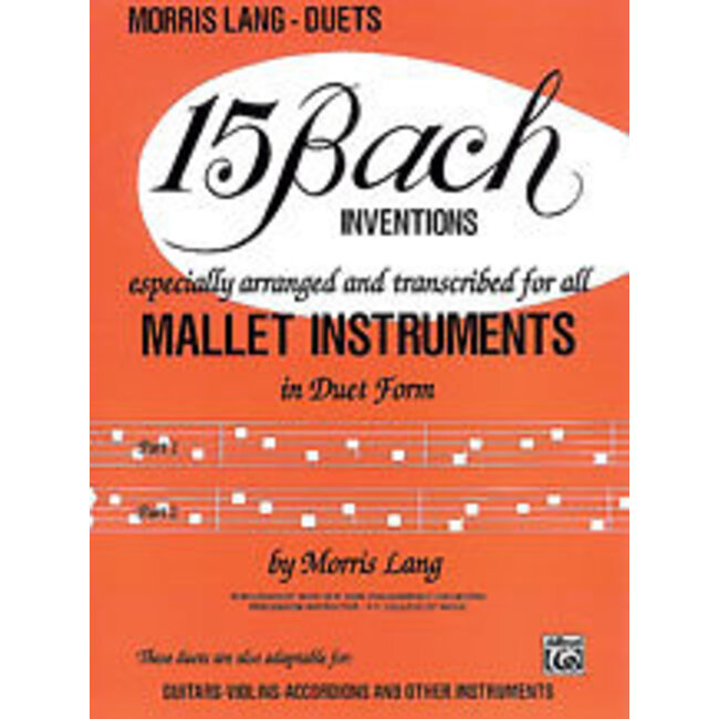 15 Bach Inventions - by [Johann Sebastian Bach] / arr. Morris Lang - 00-HAB00044