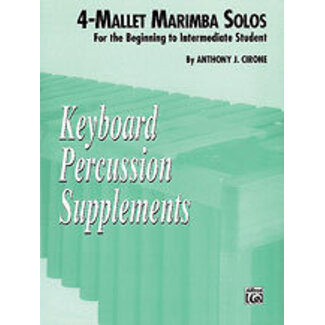 Alfred Publishing Co. 4-Mallet Marimba Solos - by Anthony J. Cirone - 00-EL03860