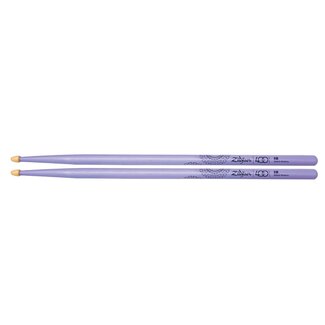 Zildjian Zildjian 400th Anniversary Drumsticks - Z5BACP-400 - Painted Purple Wood Acorn Tip 5B with Alchemy Design