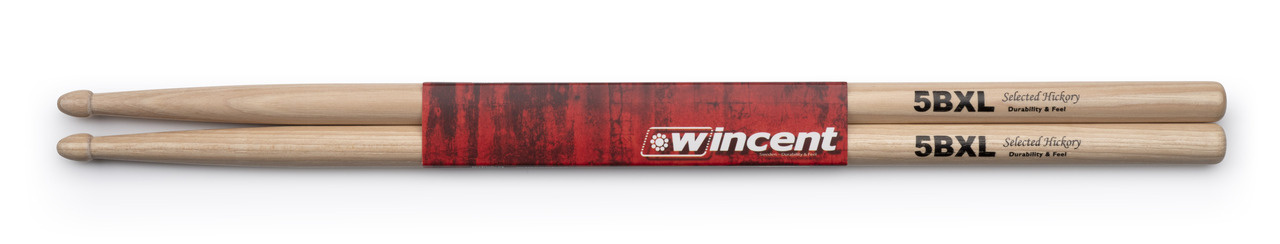 Wincent Wincent - W5BXL - 5BXL Hickory Drumsticks - Professional Drum ...