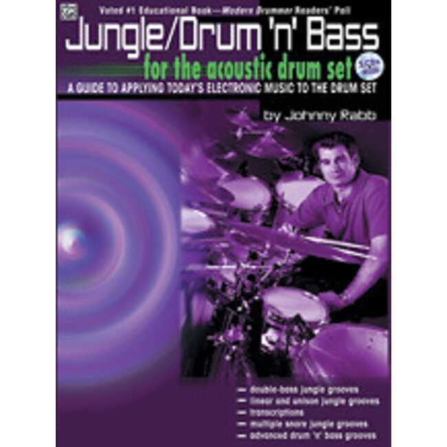 Jungle/Drum 'n' Bass for the Acoustic Drum Set - by Johnny Rabb - 00-0570B