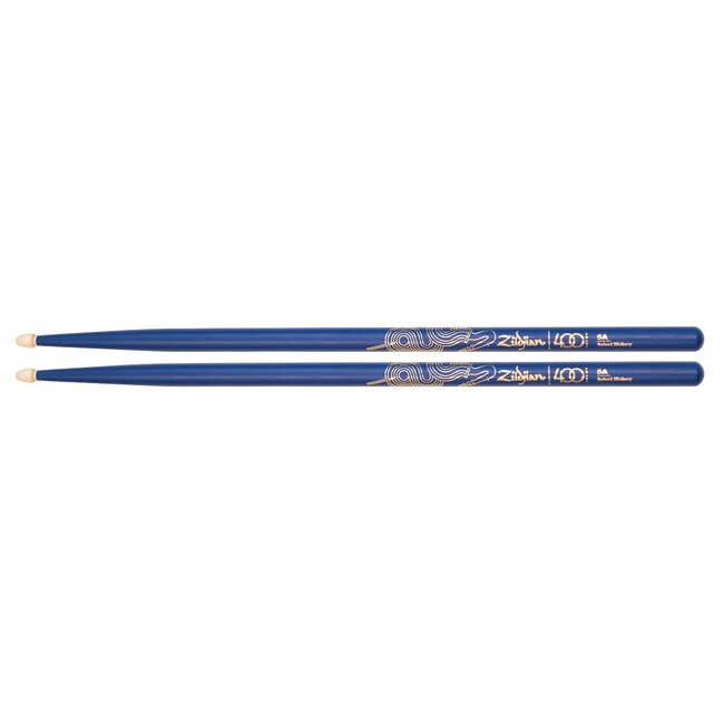 Zildjian 400th Anniversary Drumsticks - Z5AACBU-400 - Painted Blue Wood Acorn Tip 5A with 20s Jazz design