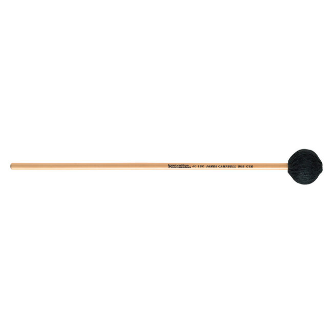 Innovative Percussion - JC-1SC - James Campbell Soft Suspended Cymbal Mallet - Dark Green Yarn - Rattan (Discontinued)