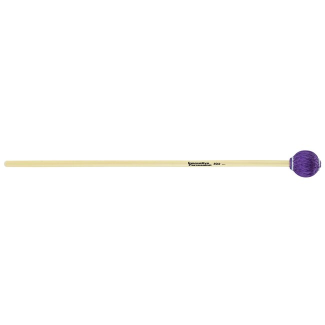Innovative Percussion - RS50 - Very Hard Marimba / Vibraphone Mallets - Purple Yarn - Rattan