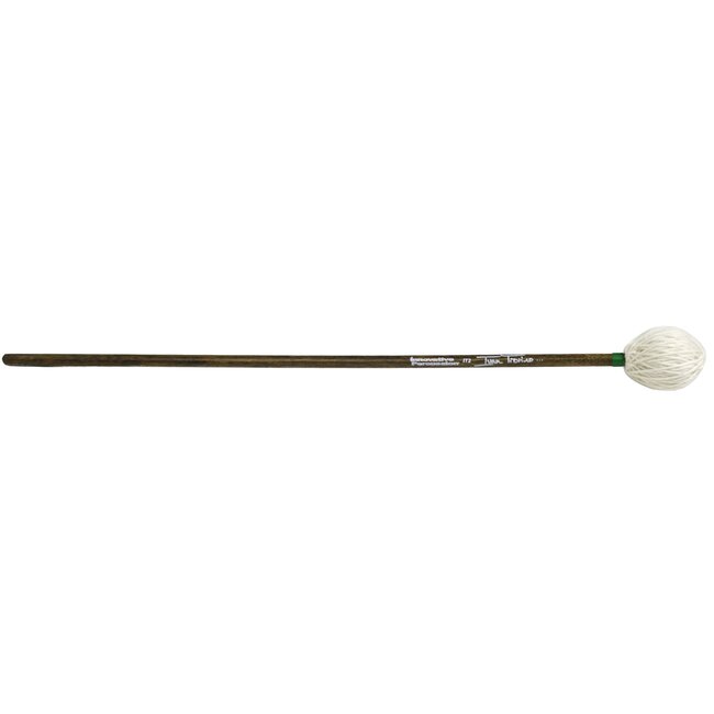 Innovative Percussion - IT2 - Medium Dark Marimba Mallets - White Yarn - Walnut Stained Birch