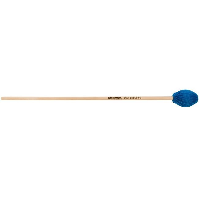 Innovative Percussion - WU5 - Hard Marimba Mallets - Electric Blue Yarn - Birch