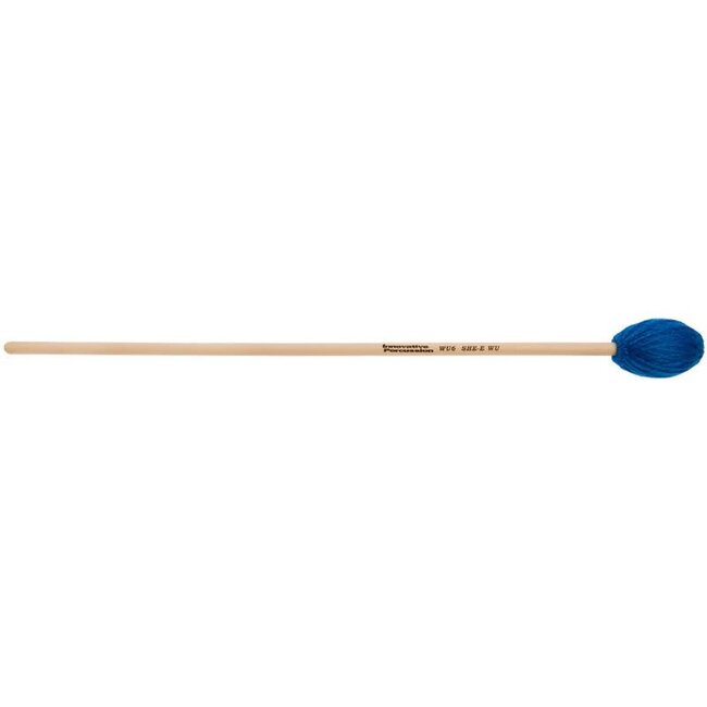 Innovative Percussion - WU6 - Very Hard Marimba Mallets - Electric Blue Yarn - Birch