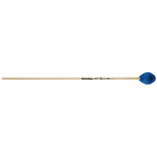 Innovative Percussion - WU7C - Extremely Hard Concerto Marimba Mallets - Electric Blue Bamboo Cord - Birch