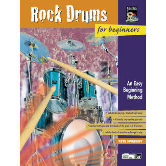 Alfred Publishing Co. Rock Drums for Beginners - by Pete Sweeney - 00-18403