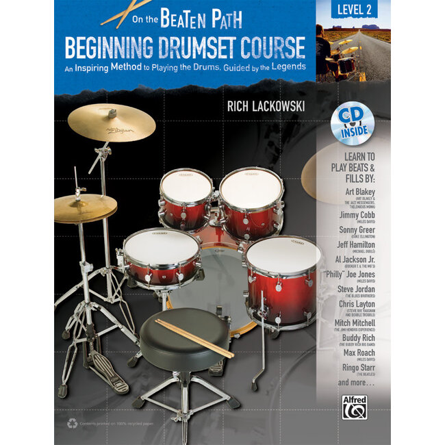 On the Beaten Path: Beginning Drumset Course, Level 2 - by Rich Lackowski - 00-35145