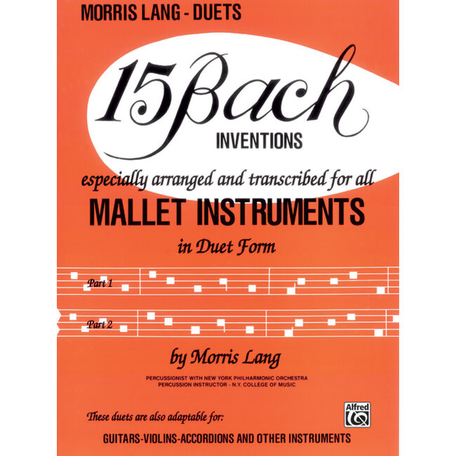 15 Bach Inventions - by [Johann Sebastian Bach] / arr. Morris Lang - 00-HAB00044