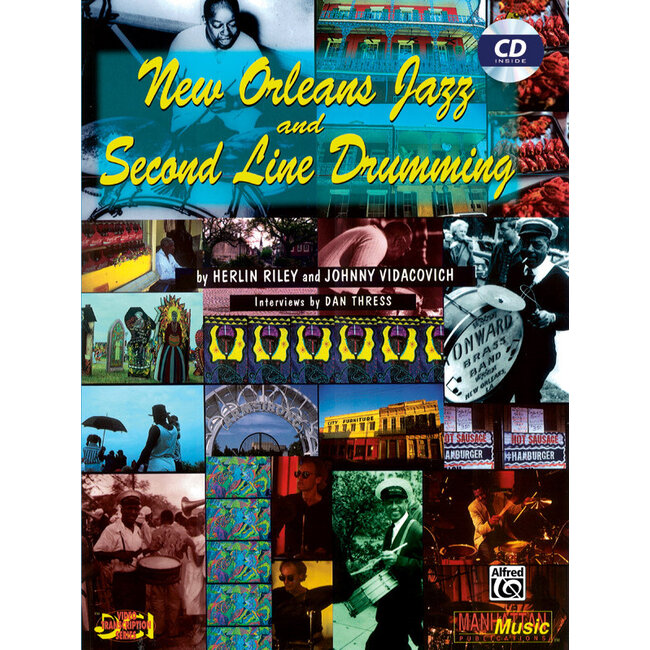 New Orleans Jazz and Second Line Drumming - by Herlin Riley and Johnny Vidacovich - 00-MMBK0043CD
