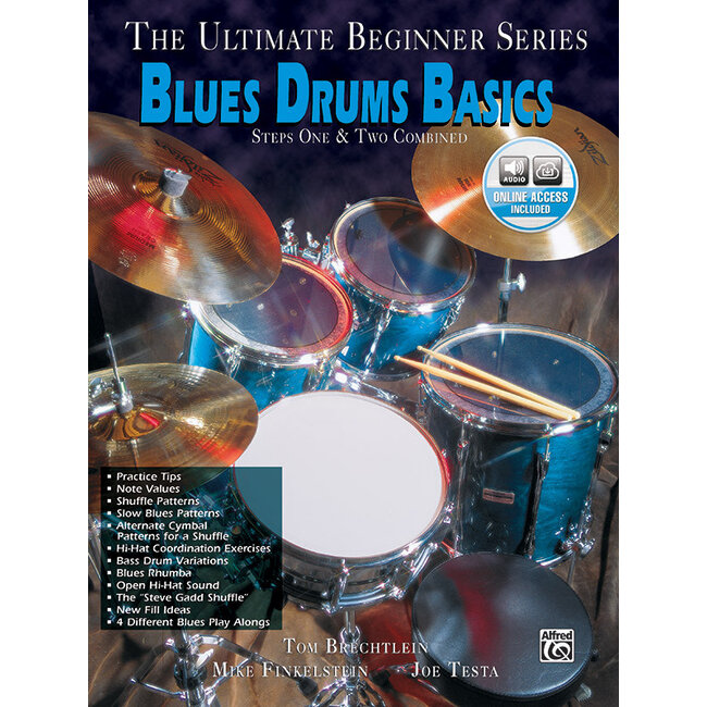 Ultimate Beginner Series: Blues Drums - by Tom Brechtlein, Mike Finkelstein, and Joe Testa - 00-UBSBK003CD
