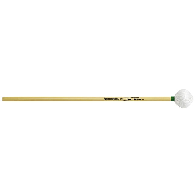 Innovative Percussion - IT4 - Medium Dark Marimba Mallets - White Cord - Rattan