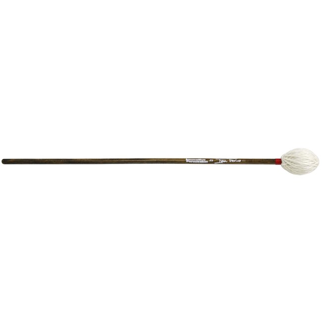 Innovative Percussion - IT3 - Medium Bright Marimba Mallets - White Yarn - Walnut Stained Birch