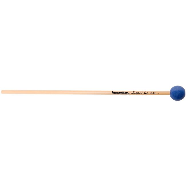 Innovative Percussion - CL-X4 - Medium Bright Xylophone Mallets - 1" Nylon Top-Weighted - Blue - Rattan