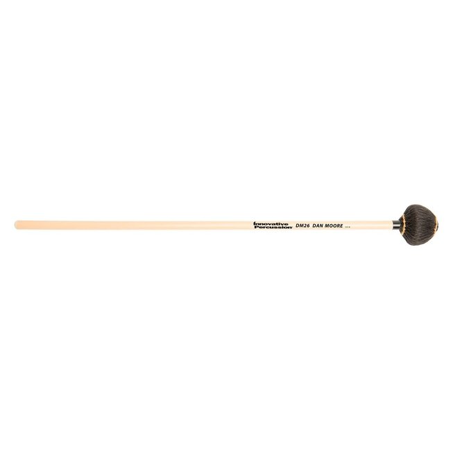 Innovative Percussion - DM26 - Dan Moore / Medium Hard Vibraphone / Marimba Mallets - Black Cord - Rattan