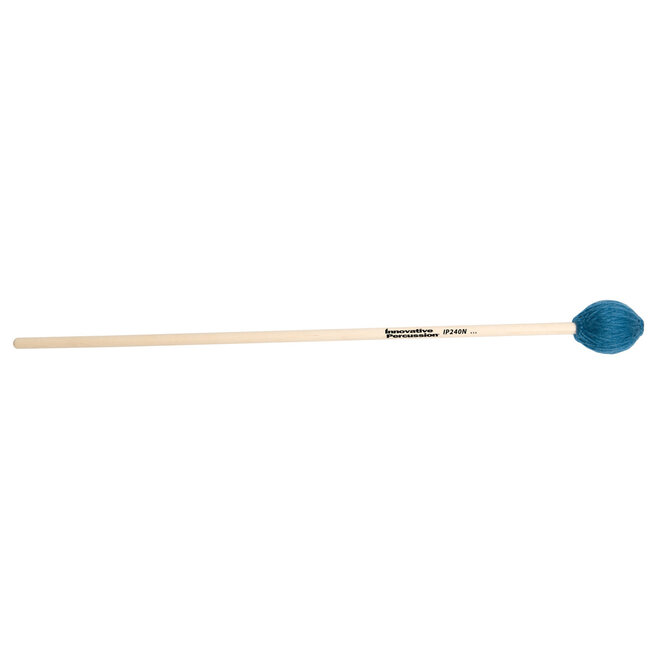 Innovative Percussion - IP240N - Medium Marimba Mallets - Teal Yarn - Natural Birch
