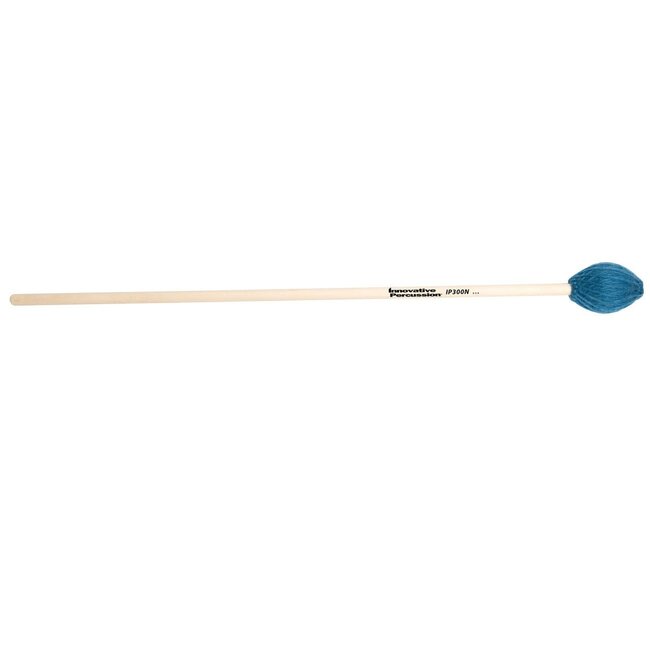 Innovative Percussion - IP300N - Medium Hard Marimba Mallets - Teal Yarn - Natural Birch