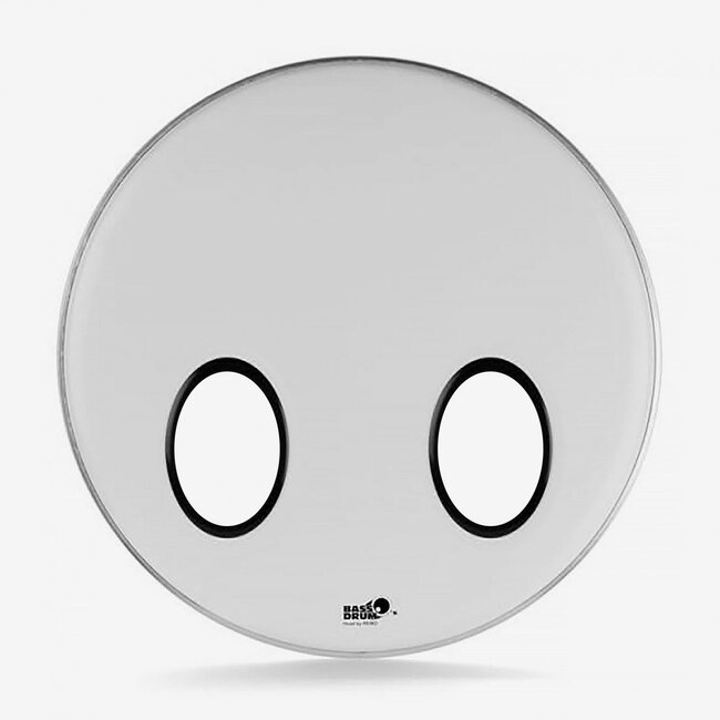 Bass Drum O's - BB-24206B - 24" Smooth White w/2- HOBL6