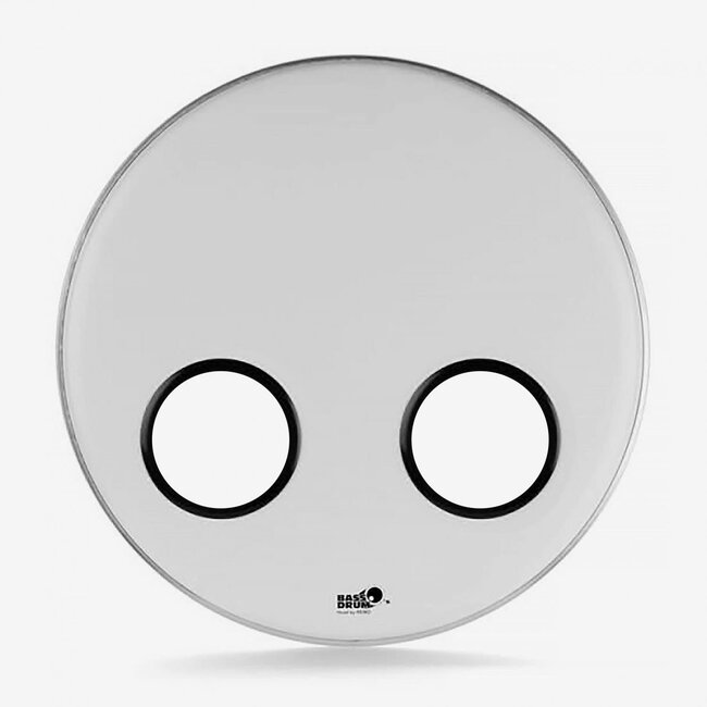 Bass Drum O's - BB-2426B - 24" Smooth White w/2- HBL6