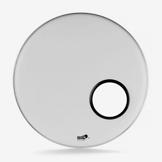 Bass Drum O's - BB-2416B - 24" Smooth White w/1- HBL6