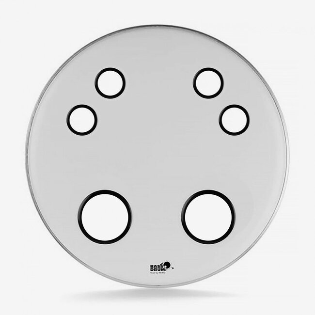 Bass Drum O's - BB-222442B - 22" Smooth White w/4- HBL2 & 2- HBL4