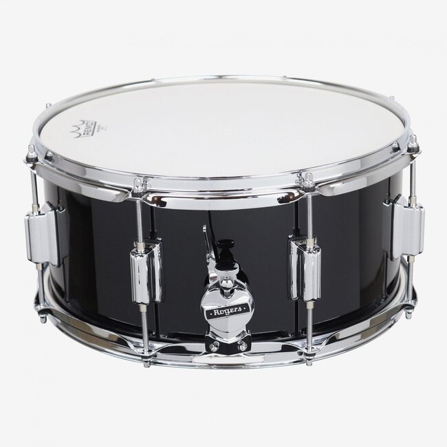 Rogers - 26PB - Powertone 6.5x14 Wood Shell Snare Drum, Beavertail Lug (Piano Black)