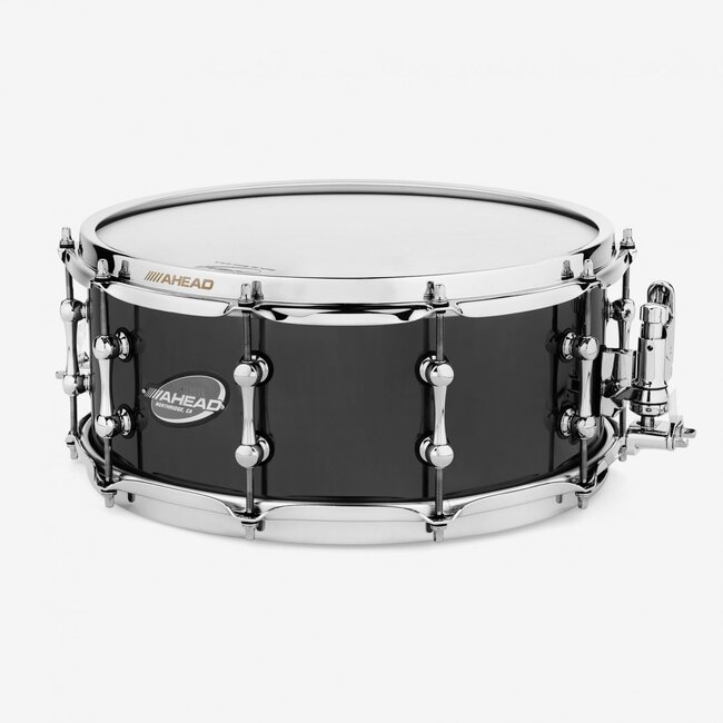 Ahead - AS613 - 6"x13" Snare Drum Black Chrome on Brass, (1mm Shell) w/Dunnett DR4 Throw-off