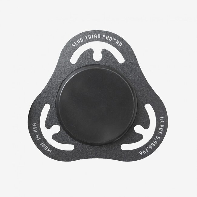 SLUG Percussion - BB-TPHD - Triad Pad Batter Badge Black, Heavy Duty For Hard Plastic/Wood Beaters
